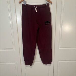 ROOTS Canada kids size 14 burgundy pocketed drawstring waist sweatpants